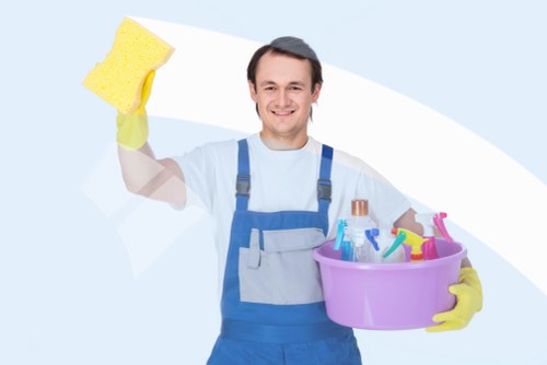 Deep cleaning bathroom surfaces during a Crystal Palace move-out service
